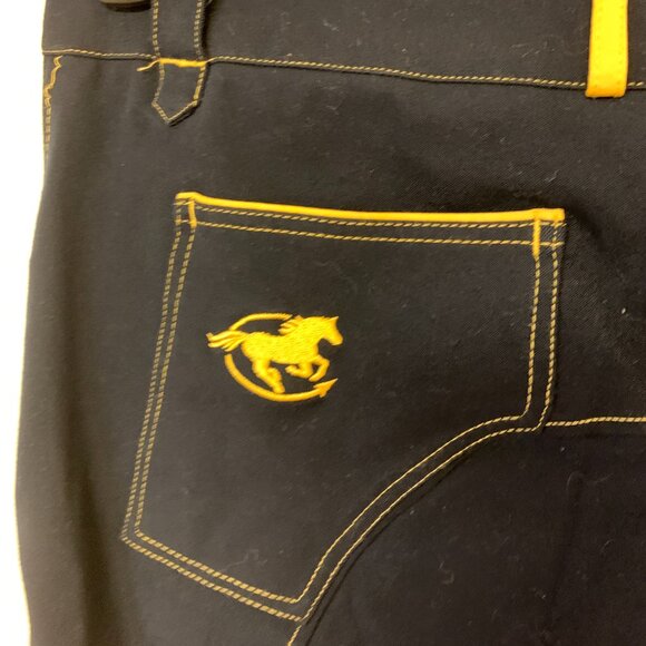 Piper By SmartPak WomensRiding Pants Size 34R Navy/Amber Equestrian Sport - Picture 12 of 14